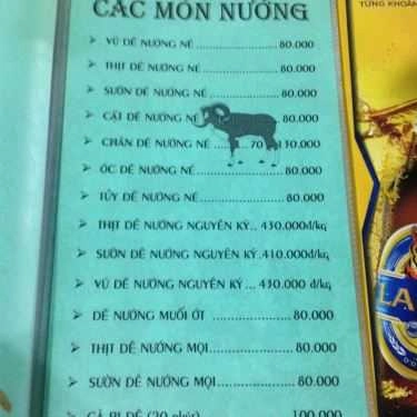 Thực đơn- Quán Nhậu Lẩu Dê Minh Tuấn 2