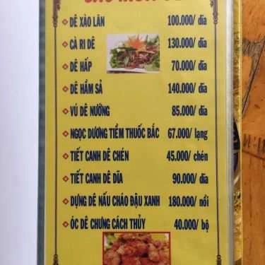 Thực đơn- Quán Nhậu Lẩu Dê Tư Huấn