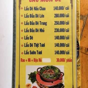 Thực đơn- Quán Nhậu Lẩu Dê Tư Huấn