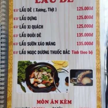 Thực đơn- Quán Nhậu Lẩu Dê Vinh Râu