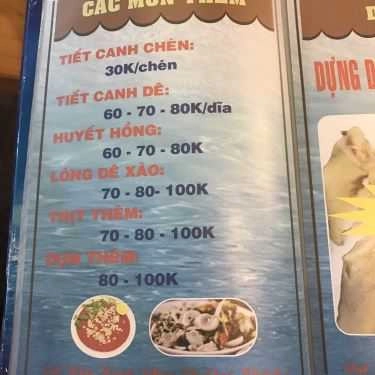 Thực đơn- Quán Nhậu Lẩu Dê Vườn Gấu Kiên Giang