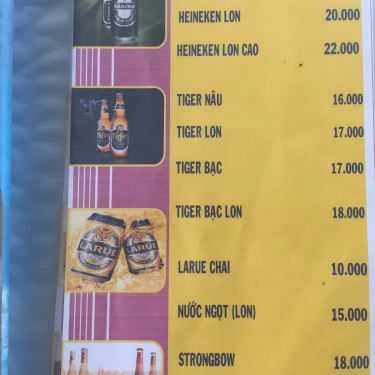 Thực đơn- Quán Nhậu Yên Hồng Quang - Đặc Sản Dê Núi