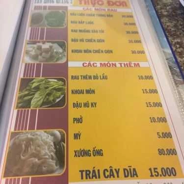 Thực đơn- Quán Nhậu Yên Hồng Quang - Đặc Sản Dê Núi