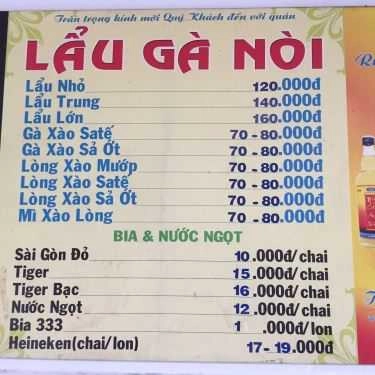 Thực đơn- Quán Nhậu Lẩu Gà Nòi Bình Dân