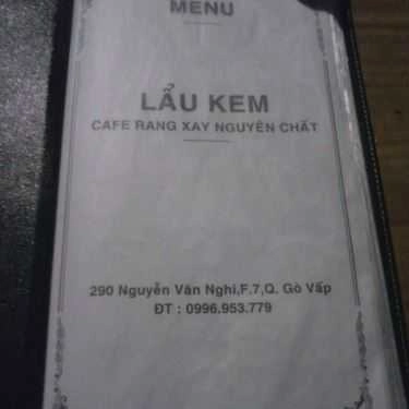 Thực đơn- Cafe Kem Xôi Dừa - Nguyễn Văn Nghi