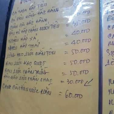 Thực đơn- Quán Nhậu Lẩu Lý Tưởng