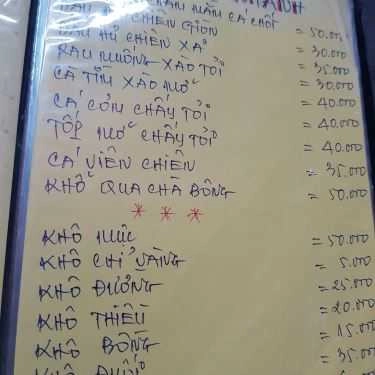 Thực đơn- Quán Nhậu Lẩu Lý Tưởng