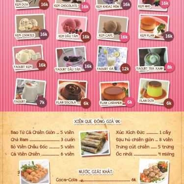 Thực đơn- Ăn vặt Lava Kem - Kem Dừa, Kem Nhãn & Xiên Que