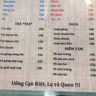 Thực đơn- Leo Coffee House - Vườn Lài