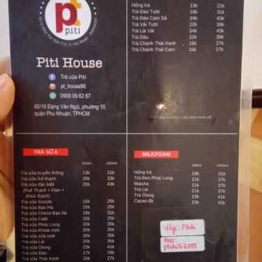 Thực đơn- Cafe Piti House - Ice Cream & Milk Tea