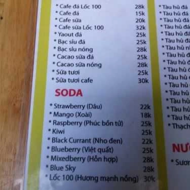 Thực đơn- Lốc 100 Coffee
