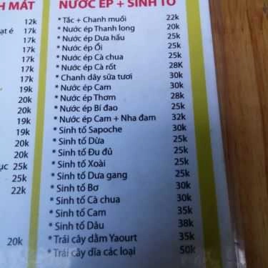 Thực đơn- Lốc 100 Coffee