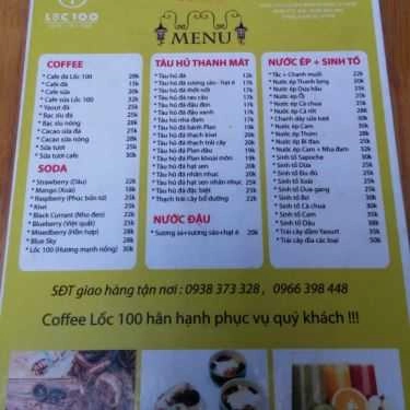 Thực đơn- Lốc 100 Coffee
