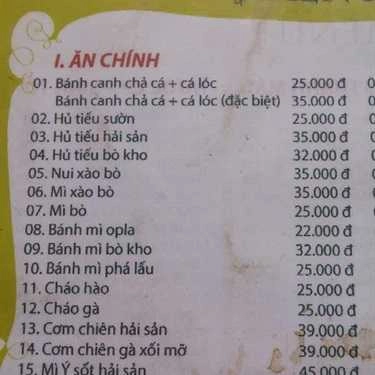 Thực đơn- Cafe Lốc 100 - D5