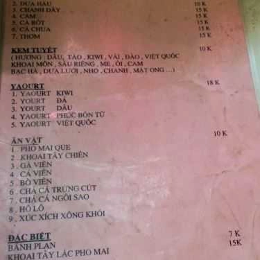 Thực đơn- Cafe Lolipop - Trà Sữa & Sinh Tố