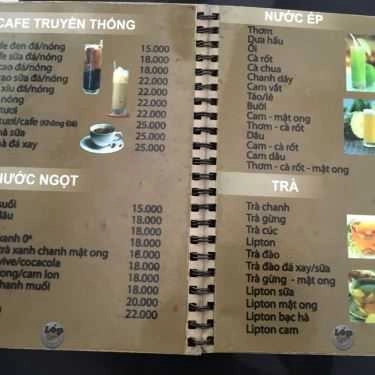 Thực đơn- Lốp Coffee - Đường D9