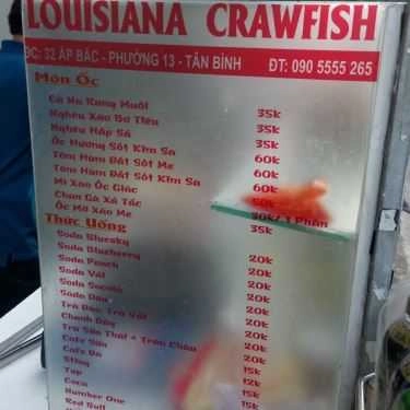 Thực đơn- Ăn vặt Louisiana Crawfish