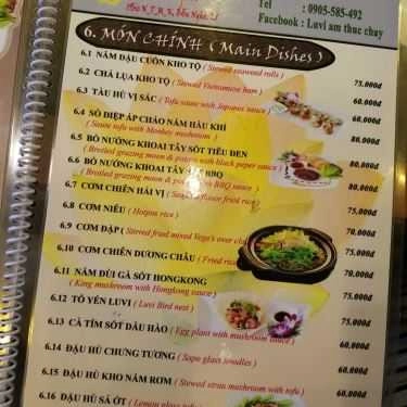 Thực đơn- Quán Ăn Luly - Ẩm Thực Chay