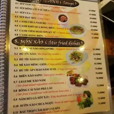 Thực đơn- Quán Ăn Luly - Ẩm Thực Chay