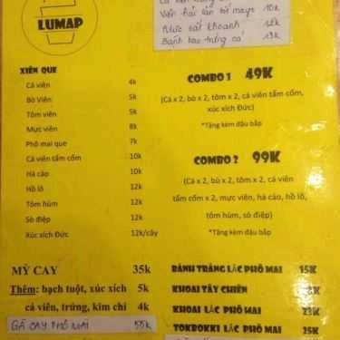 Thực đơn- Ăn Vặt Lumap - Lê Thị Hà