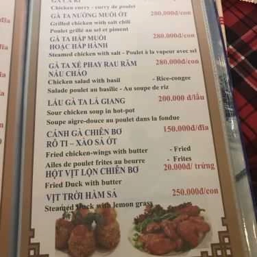 Thực đơn- Quán Nhậu Lương Sơn Quán - Bò Tùng Xẻo