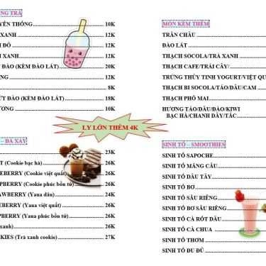Thực đơn- Lychees Garden Cafe - Vành Đai Trong
