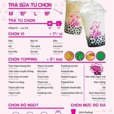 Thực đơn- Ăn vặt Lyho - Tea & Milktea Takeaway