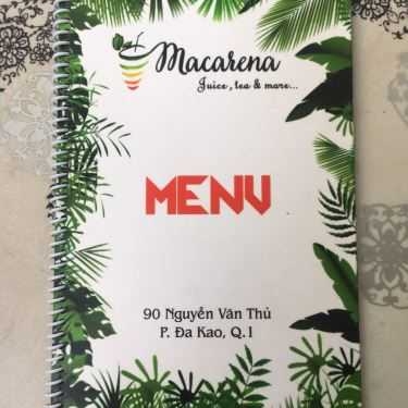 Thực đơn- Cafe Macarena - Juice, Tea & More