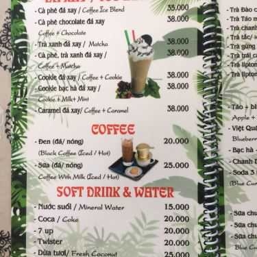 Thực đơn- Cafe Macarena - Juice, Tea & More
