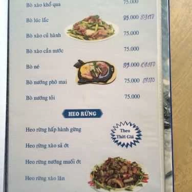 Thực đơn- Quán Nhậu Mai Anh Quán - Ốc Lẩu Nướng