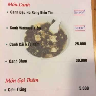 Thực đơn- Quán Ăn Mầm Xanh - Ẩm Thực Chay
