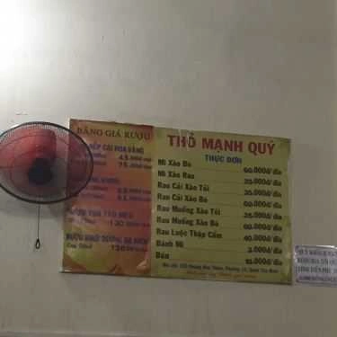 Thực đơn- Mạnh Quý - Thịt Thỏ & Quán Nhậu