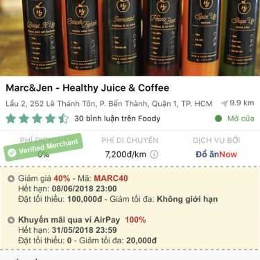 Tổng hợp- Marc&Jen - Healthy Juice & Coffee