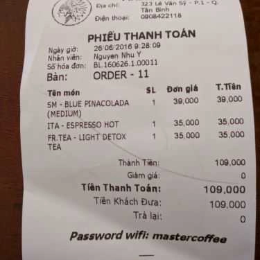 Tổng hợp- Master Coffee - Lê Văn Sỹ
