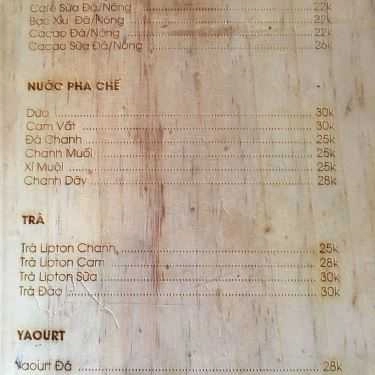 Thực đơn- Mây Coffee - Cửu Long