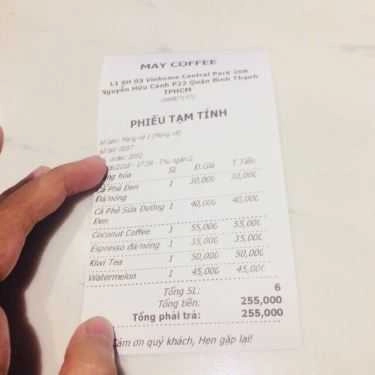Tổng hợp- May Coffee - Vinhomes Central Park