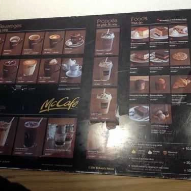 Thực đơn- McCafé - Quang Trung