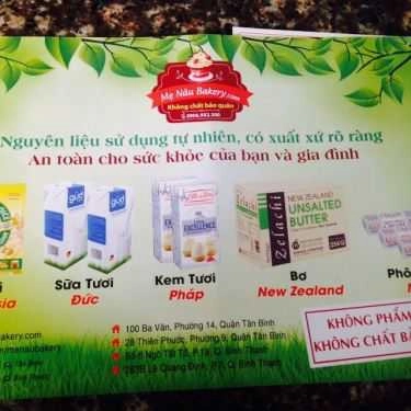 Thực đơn- Tiệm Bánh Mẹ Nâu Bakery - Tân Thành