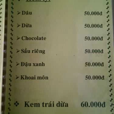 Thực đơn- Memory Cafe - Thủ Đức