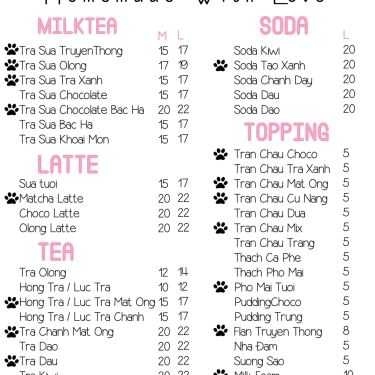 Thực đơn- Ăn vặt Méo Homemade - Trà Sữa Nhà Làm