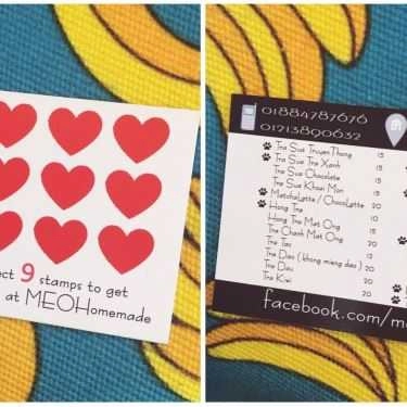 Thực đơn- Ăn vặt Méo Homemade - Trà Sữa Nhà Làm