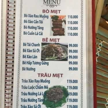 Thực đơn- Quán Nhậu Nhà Hàng Bia & Mẹt