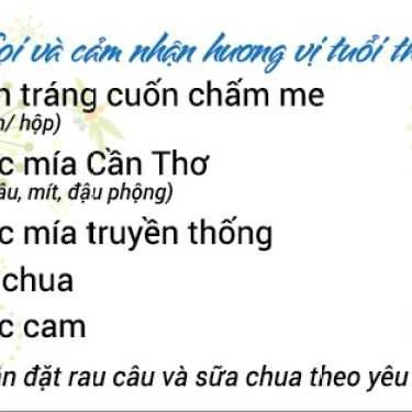 Thực đơn- Ăn vặt Nước Mía Cần Thơ & Bánh Tráng Cuốn Chấm Me - Ngô Gia Tự