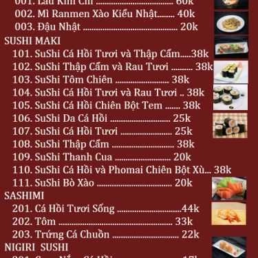 Thực đơn- Ăn vặt Quán Michi Sushi - Món Ăn Nhật Bản