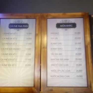 Tổng hợp- Milano Coffee - Tô Vĩnh Diện