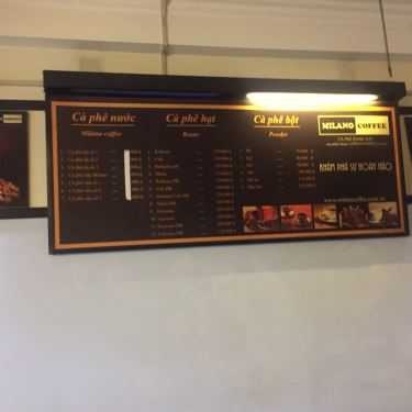 Thực đơn- Milano Coffee - Quốc Hương