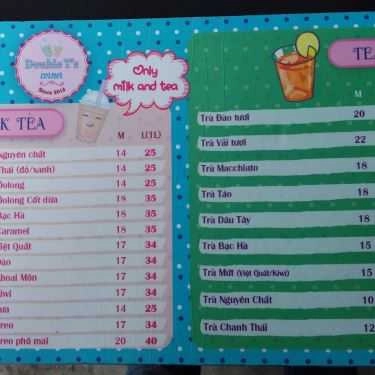 Thực đơn- Cafe Double T's Corner Milk Tea