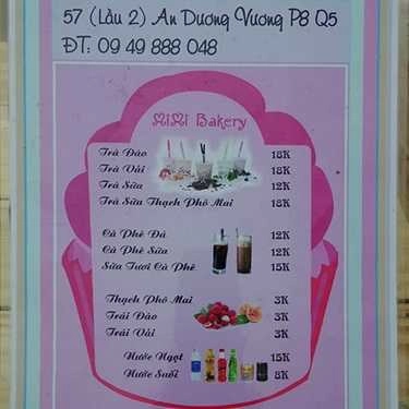 Thực đơn- Tiệm Bánh Mimi Bakery - An Dương Vương