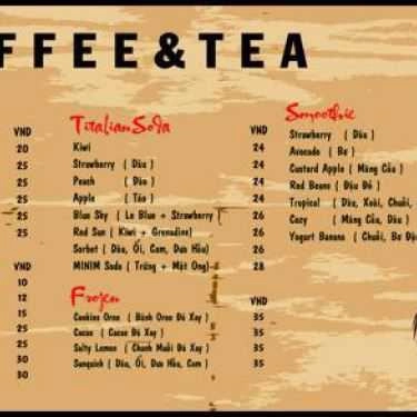 Thực đơn- Minim Coffee & Tea - Hoàng Hoa Thám