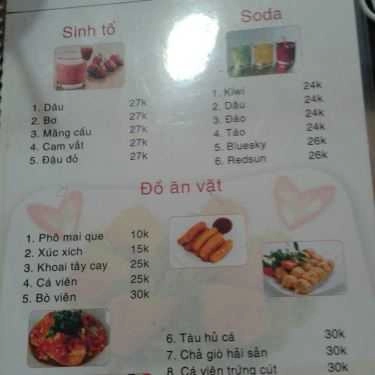 Thực đơn- Minim Coffee & Tea - Hoàng Hoa Thám